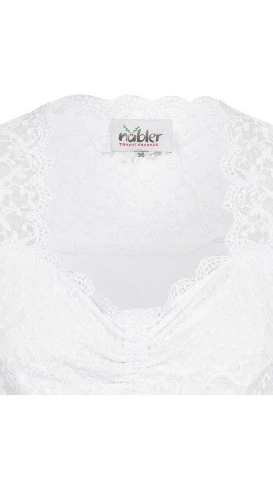 Nübler Dirndlbluse Dirndlbluse Kurzarm Lisa in Weiß von Nübler