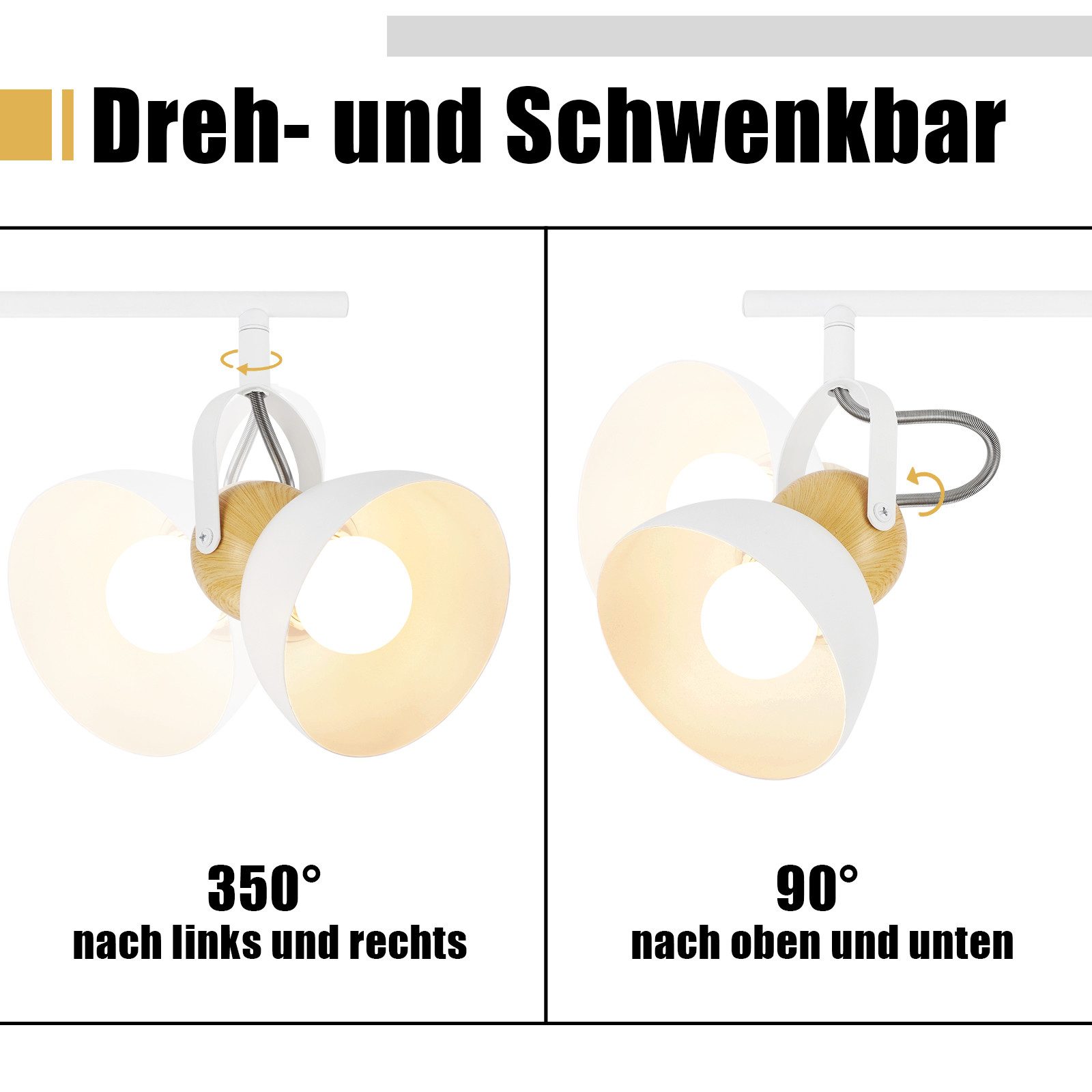 Nettlife Deckenstrahler Vintage Schwarz E27 Schwenkbar günstig online kaufen