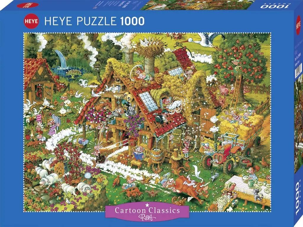 HEYE Puzzle Funny Farm Puzzle 1000 Teile, 1000 Puzzleteile
