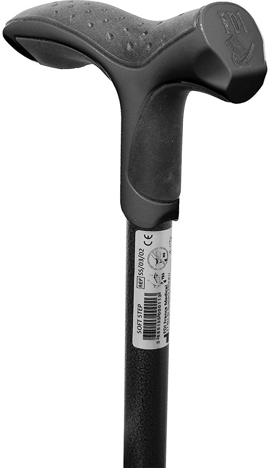 Antar Gehstock Gehstütze Soft Step mit anatomischem Griff, Aluminium Gehstock, 14 mögliche Höhenpositionen