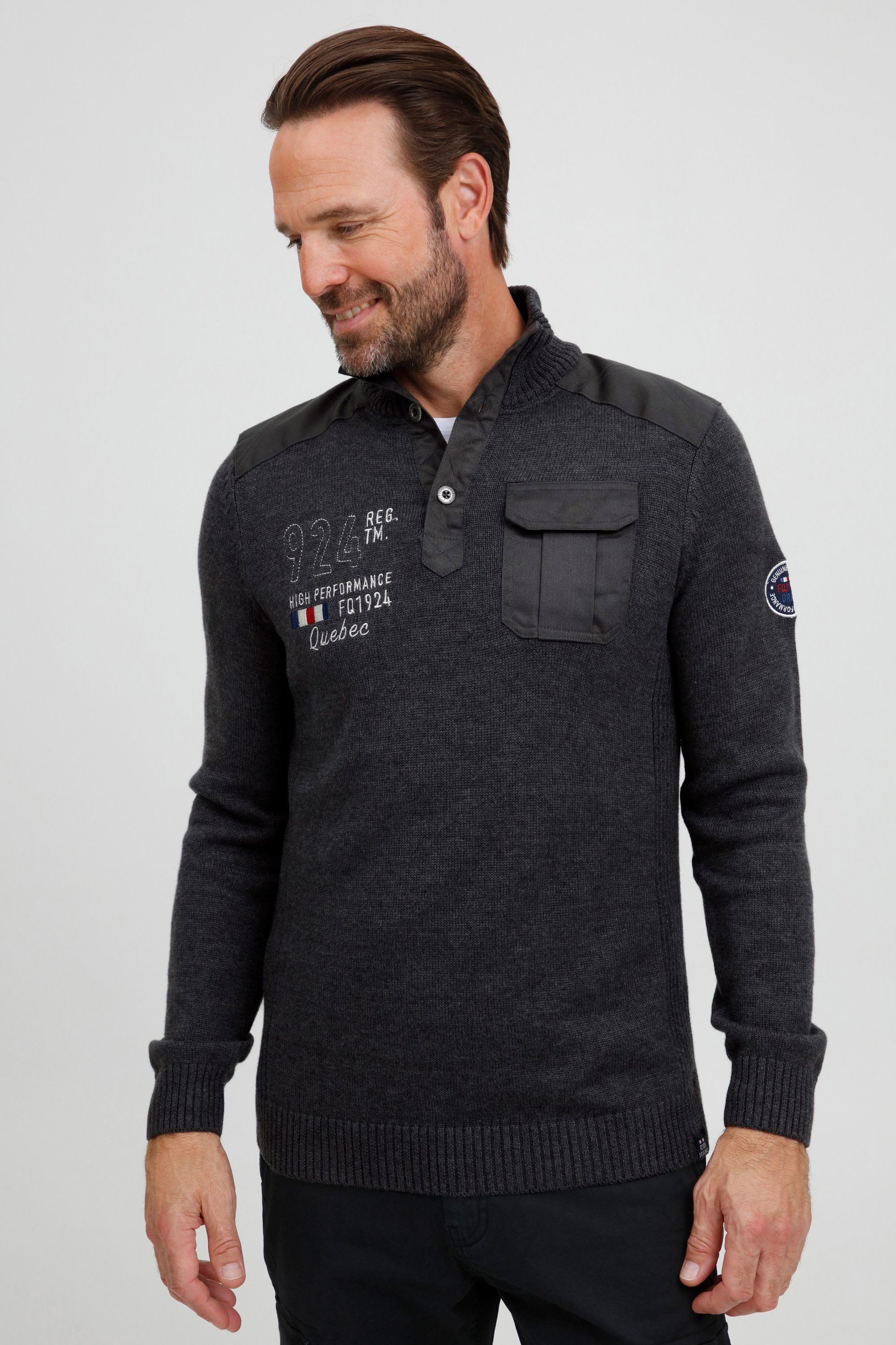 FQ1924 Troyer FQErlong Troyer mit Stehkragen günstig online kaufen