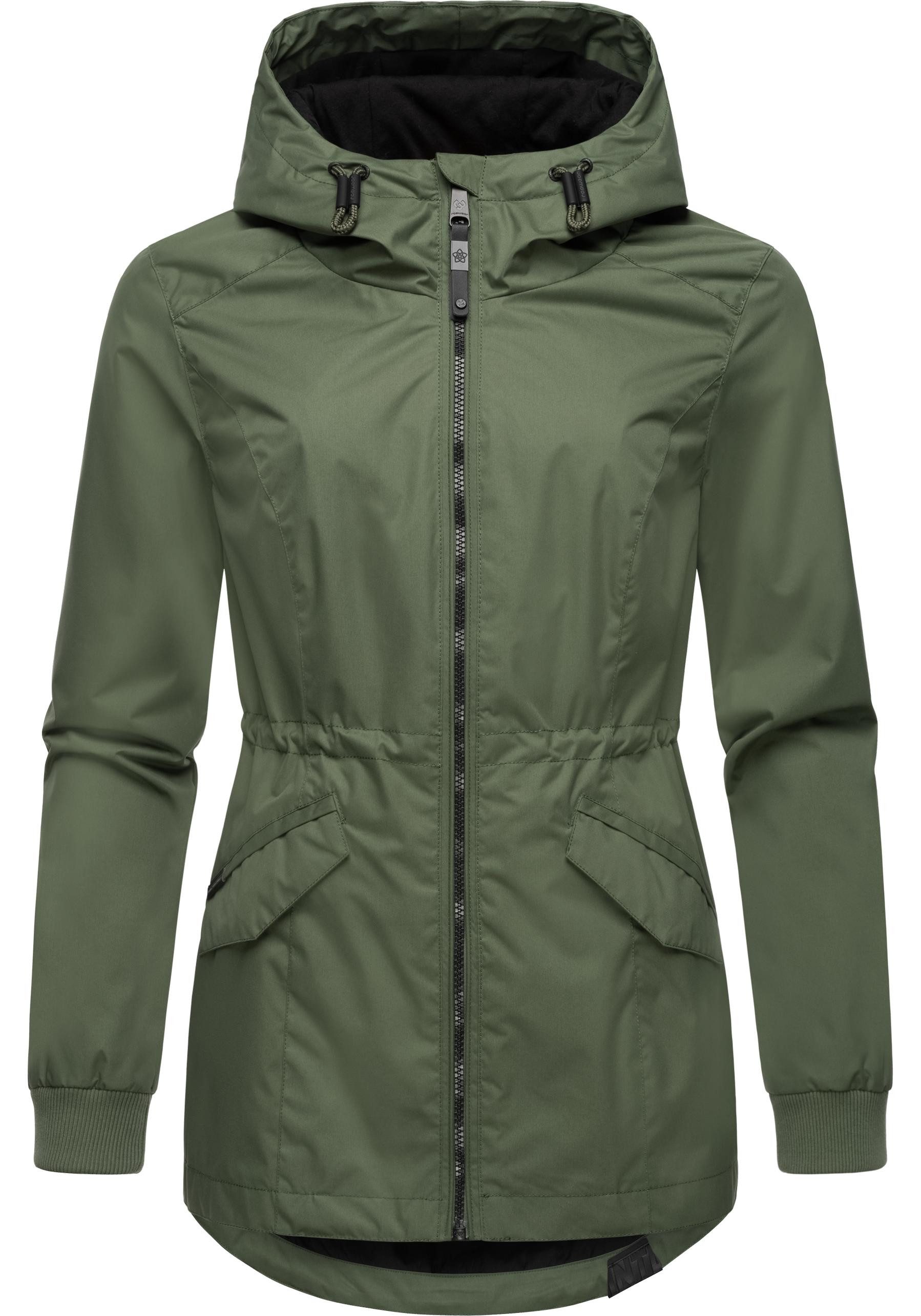 Ragwear Outdoorjacke Dowey A stylische Damen Übergangsjacke mit Taillenzugband