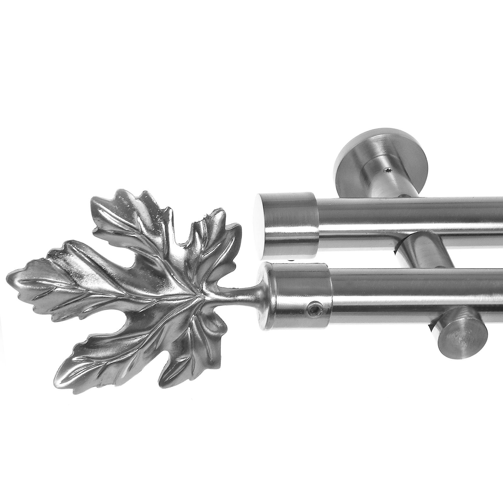 BASIT Gardinenstange Edelstahloptik 20mm mit Wandträgern günstig online kaufen