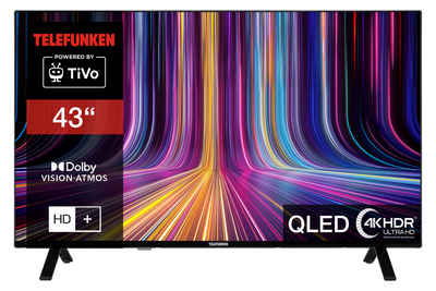 Telefunken QU43TO750S QLED-Fernseher (108 cm/43 Zoll, 4K Ultra HD, TiVo Smart TV, TiVo Smart TV, HDR Dolby Vision, Dolby Atmos, HD+, Triple-Tuner)