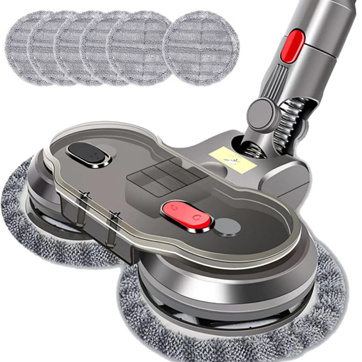 Blossom Wischdüse Elektrischer Wischaufsatz Für Dyson V7 V8 V10 V11 V15 Staubsauger, Zubehör für Dyson V10, Dyson V11, Dyson V15, Dyson V8, Dyson V7, (Mopaufsatz mit Wassertank & 6 Wischpads), Staubsaugerdüsen-Set, 2-in-1 Wischen & Saugen, 160 U/min
