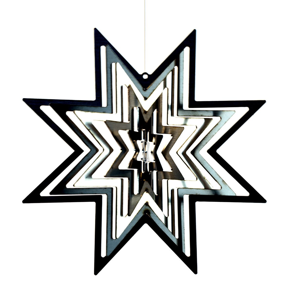 Kette´s Grillzubehör Windspiel Edelstahl Weihnachts Stern/Winter Deko/Windspiel, Nicht rostend