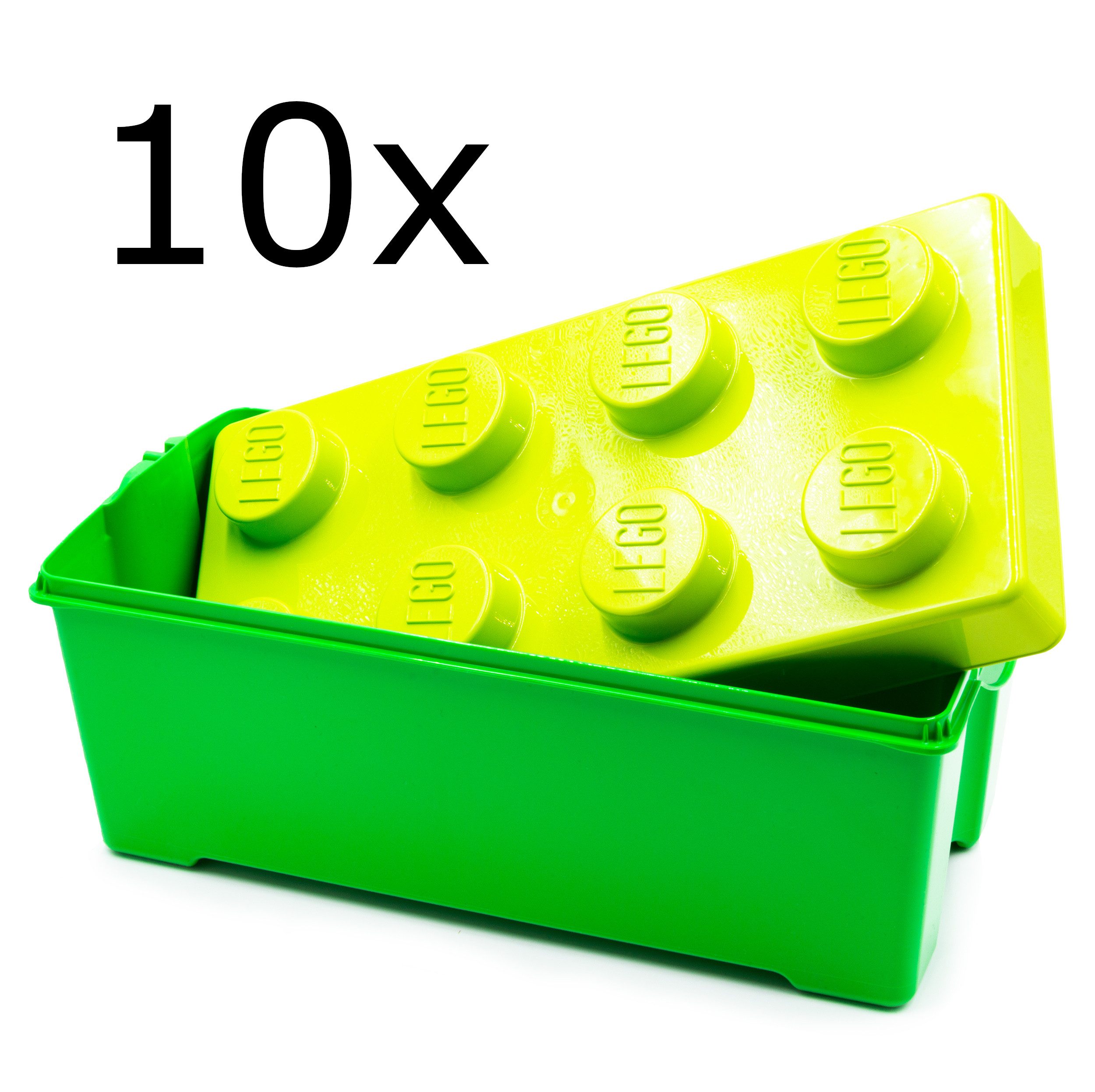 LEGO® Aufbewahrungsbox LEGO: grüne Aufbewahrungsbox, 10 Stück