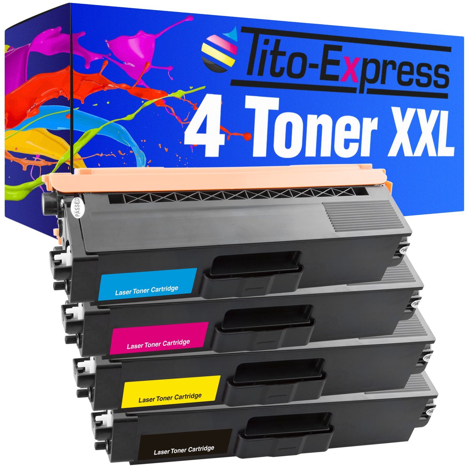 Tito-Express Tonerpatrone 4er Set ersetzt Brother TN-326 Brother TN 326 BrotherTN326, (Multipack, 1x Black, 1x Cyan, 1x Magenta, 1x Yellow), für DCP-L8400CDN DCP-L8450CDW HL-L8250CDN HL-L8350 HL-L8350CDW