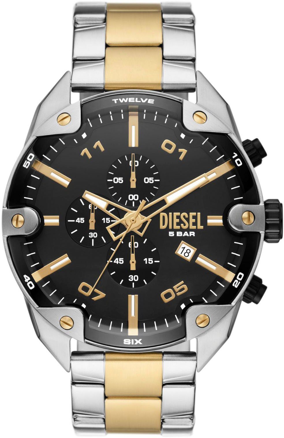 Diesel Chronograph SPIKED DZ4627, Quarzuhr, Armbanduhr, Herrenuhr, Stoppfun günstig online kaufen