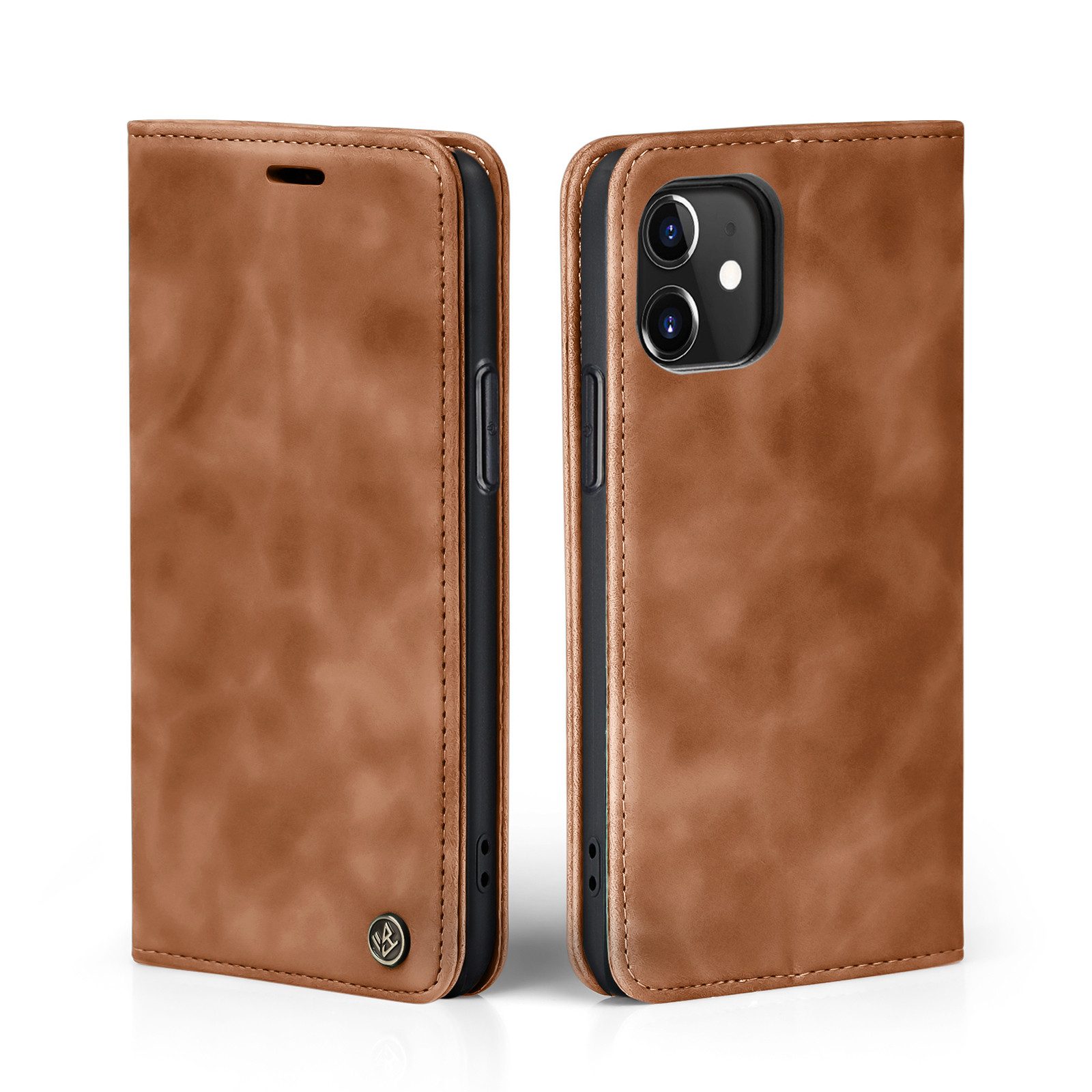 Tec-Expert Handyhülle Tasche Hülle für Apple iPhone 11 6.1 Zoll, 6.1, Cover Klapphülle Case mit Kartenfach Fliphülle aufstellbar