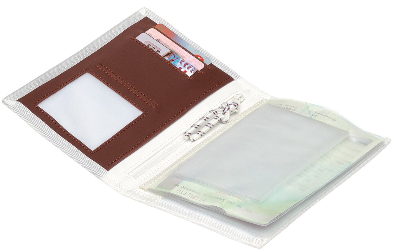Segeltuch Weiß/Rot Brieftasche, Sea Marine Licence Brieftasche aus Trend