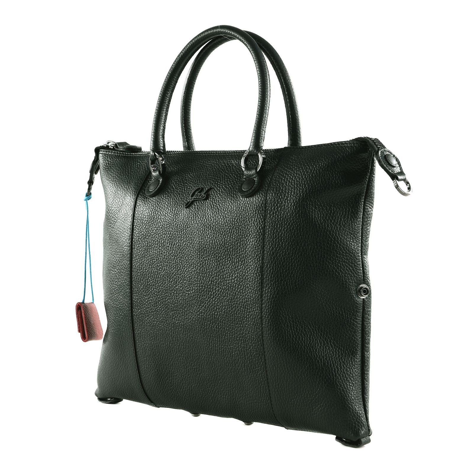 Gabs Schultertasche TG Bull Black Shoulder Bag (Set, 2-tlg), aus echtem Kalbsleder