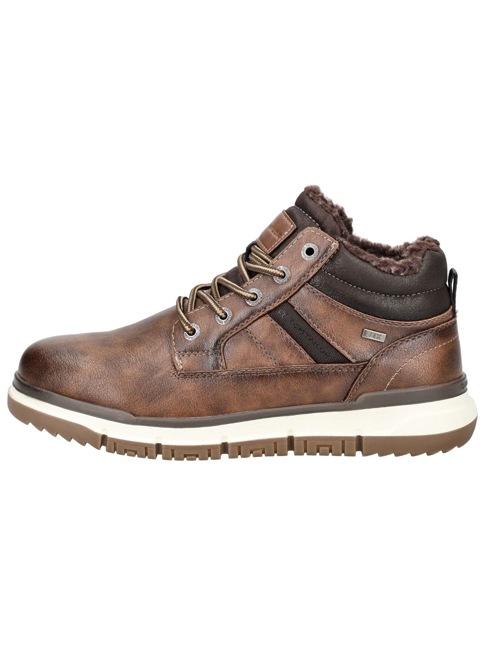 TOM TAILOR Stiefelette Lederimitat/Textil . Schnürstiefelette