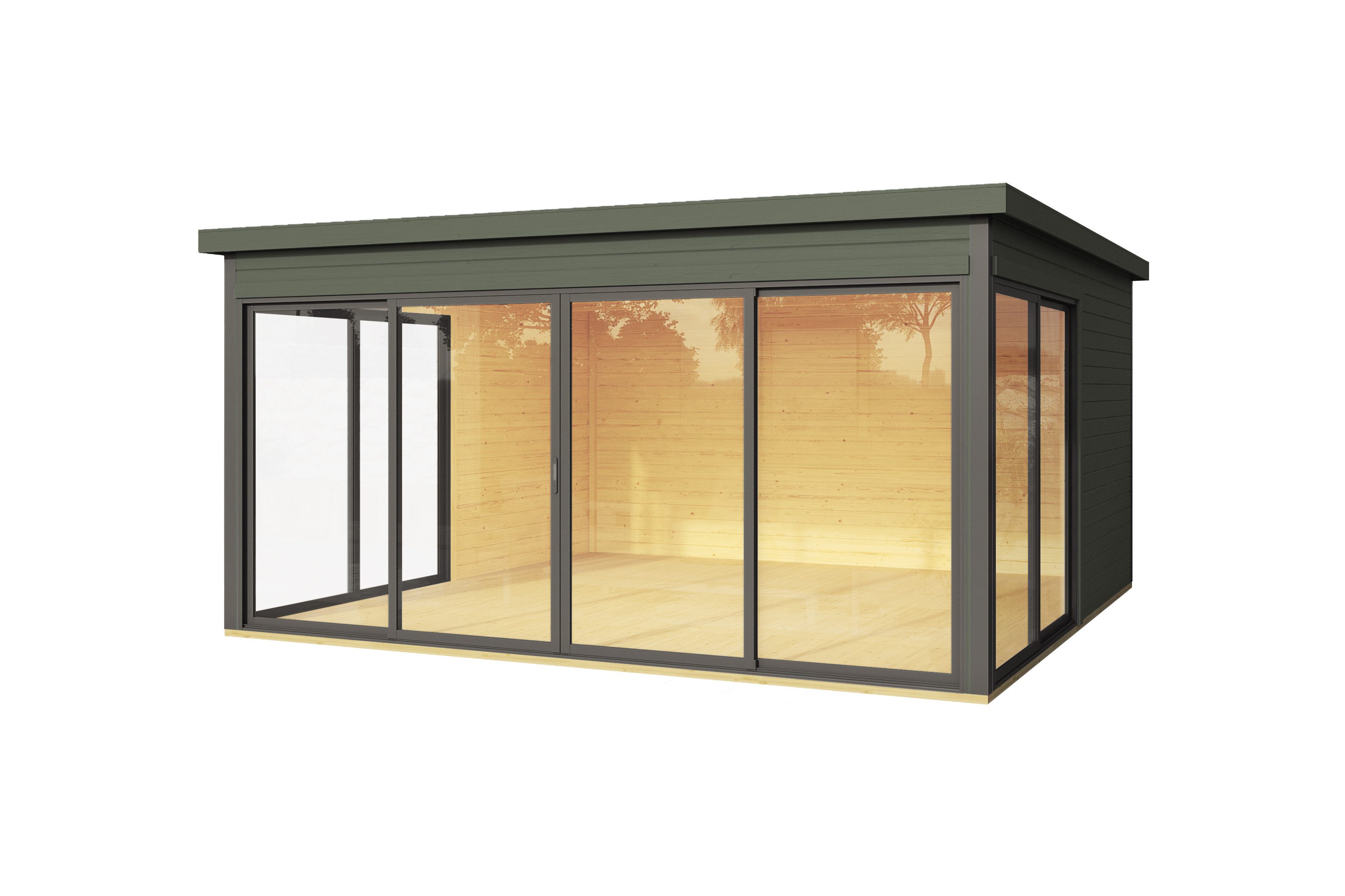 Nordic Holz Gartenhaus DOMEO 5, BxT: 437,6x437,6 cm