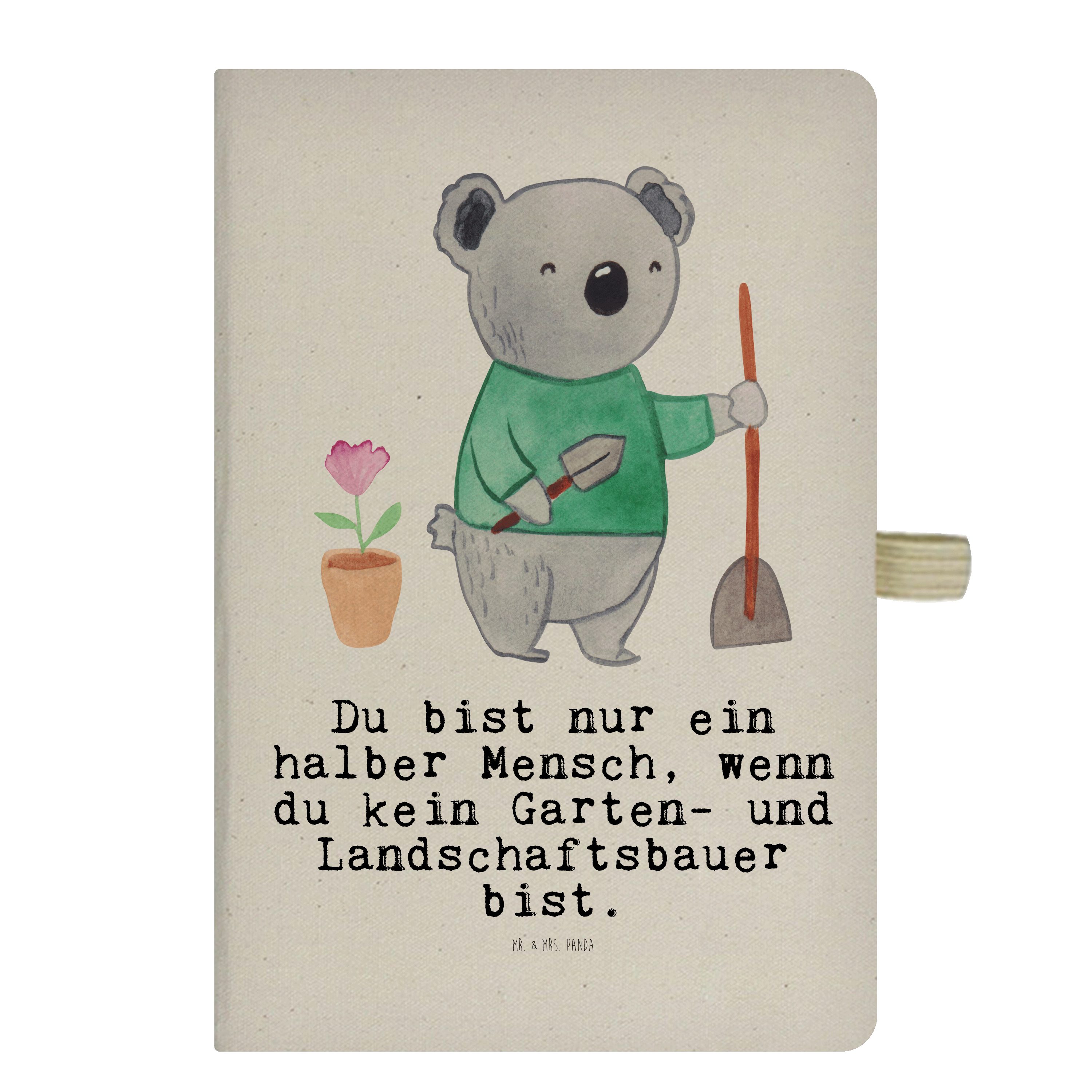 - Mr. Panda Panda Transparent mit Herz Landschaftsbauer Mrs. und - & Garten- Geschenk, Eintr & Mrs. Mr. Notizbuch