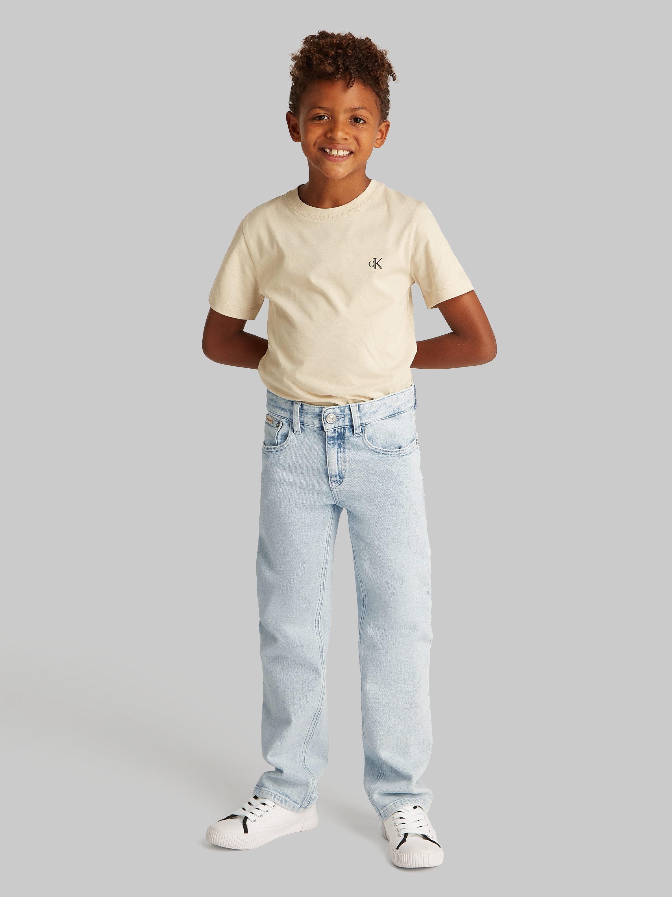 Calvin Klein Jeans Straight-Jeans CLEAN SKY BLUE REG. STRAIGHT in Stone Waschung