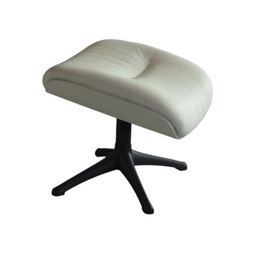 FLEXLUX Fußhocker Elegant, Beinstütze, Entspannung, Skandinavisch, Ultimativer Komfort, Organische Formen, Robuster Schwarzer fuß, Weicher Stoff, Echtleder