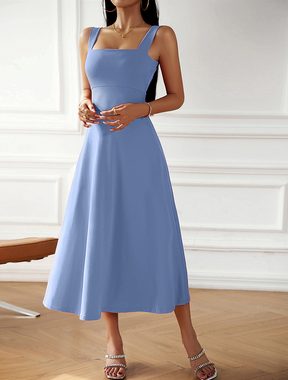 AFAZ New Trading UG Abendkleid Damen V-Ausschnitt Sommerkleider Ärmellos Kleider A-Linie Maxi Kleider