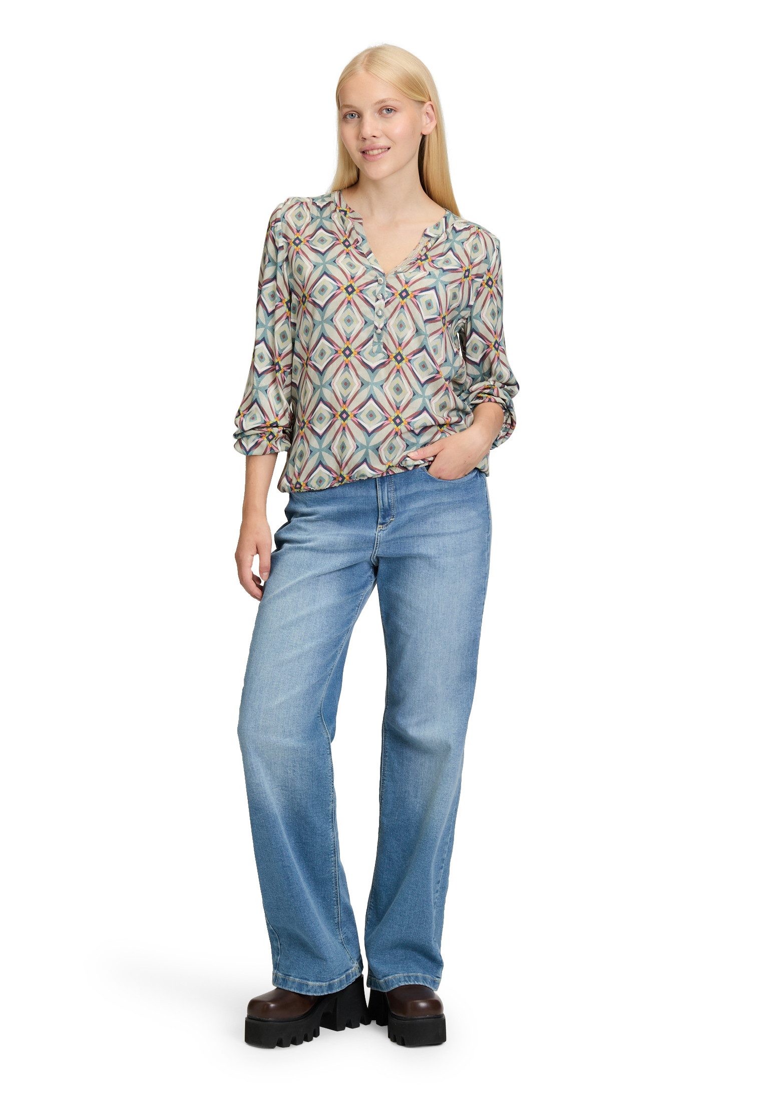Cartoon Schlupfbluse Damen mit Muster
