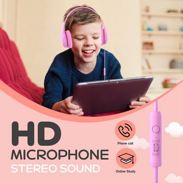 KLUGMIA Immersives Klangerlebnis Kinder-Kopfhörer (Kristallklarer Ton, Sicherer Lautstärkepegel, hervorragender Stereo-Sound und einfaches Teilen., mit Klare Audioqualität und Vielseitigkeit,Universelle Kompatibilität)