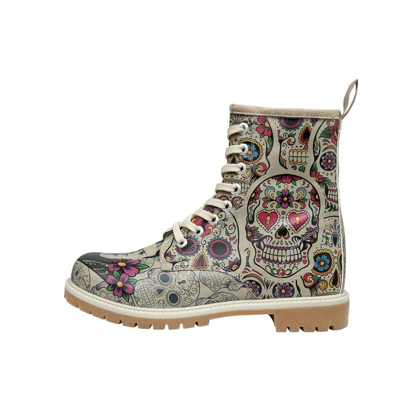 DOGO Damen Boots Remembrance Of Frida Kahlo Vegan Damen Boots / Schnürboots Vegan