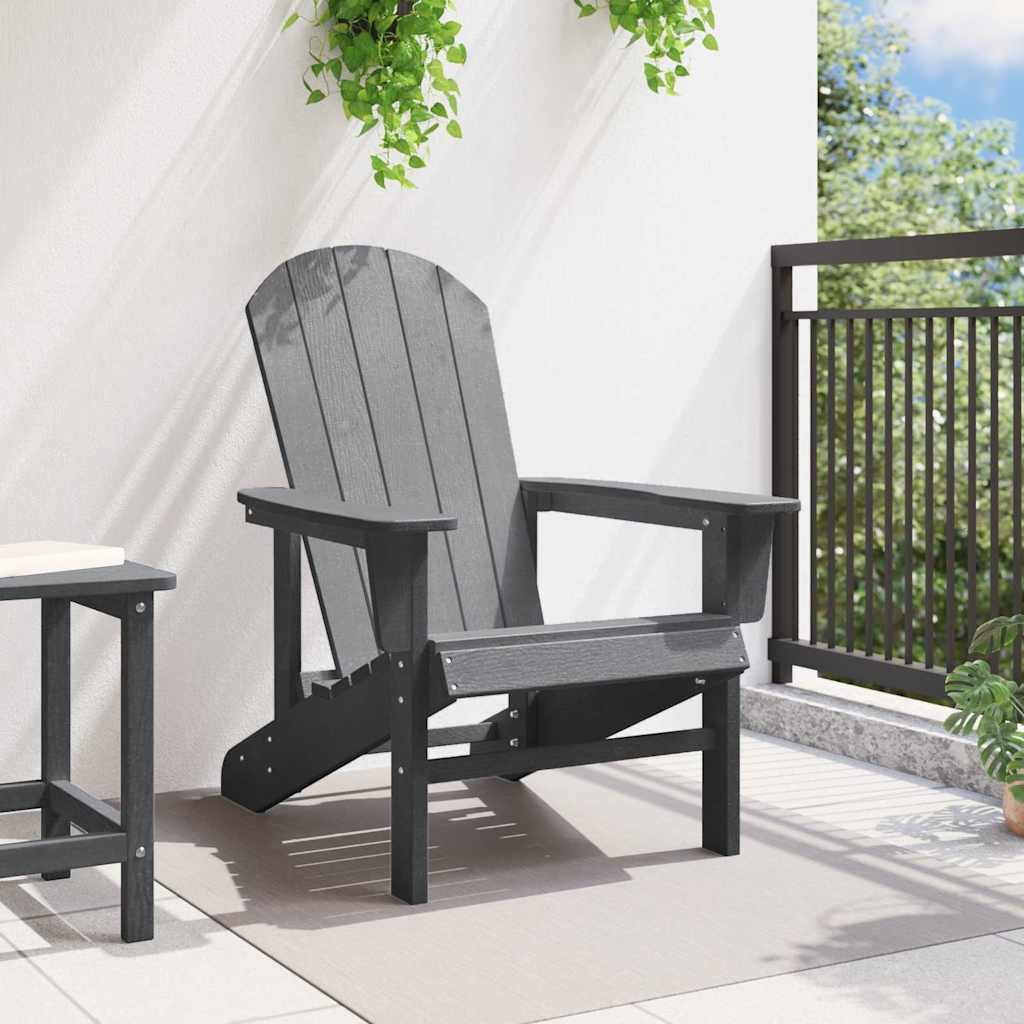 vidaXL Gartenstuhl Adirondack-Stuhl Hellgrau HDPE (1 St)
