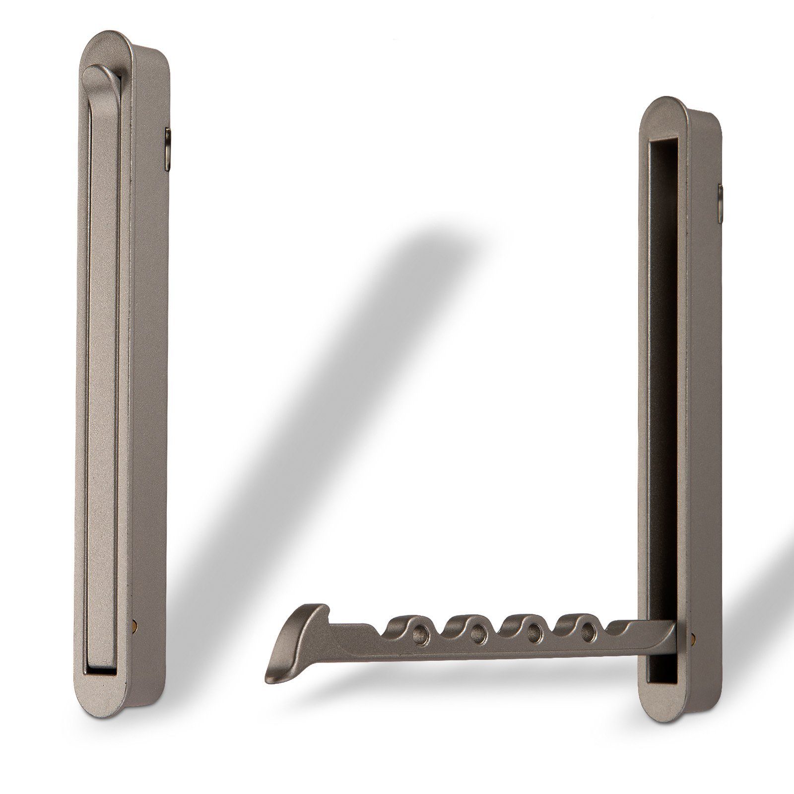 SO-TECH® Klapphaken für Garderoben ZILLY zum Einlassen Lochabstände 96 - 128 mm, (1-St), 140 x 16 mm, Lochabstand 128 mm, Edelstahloptik