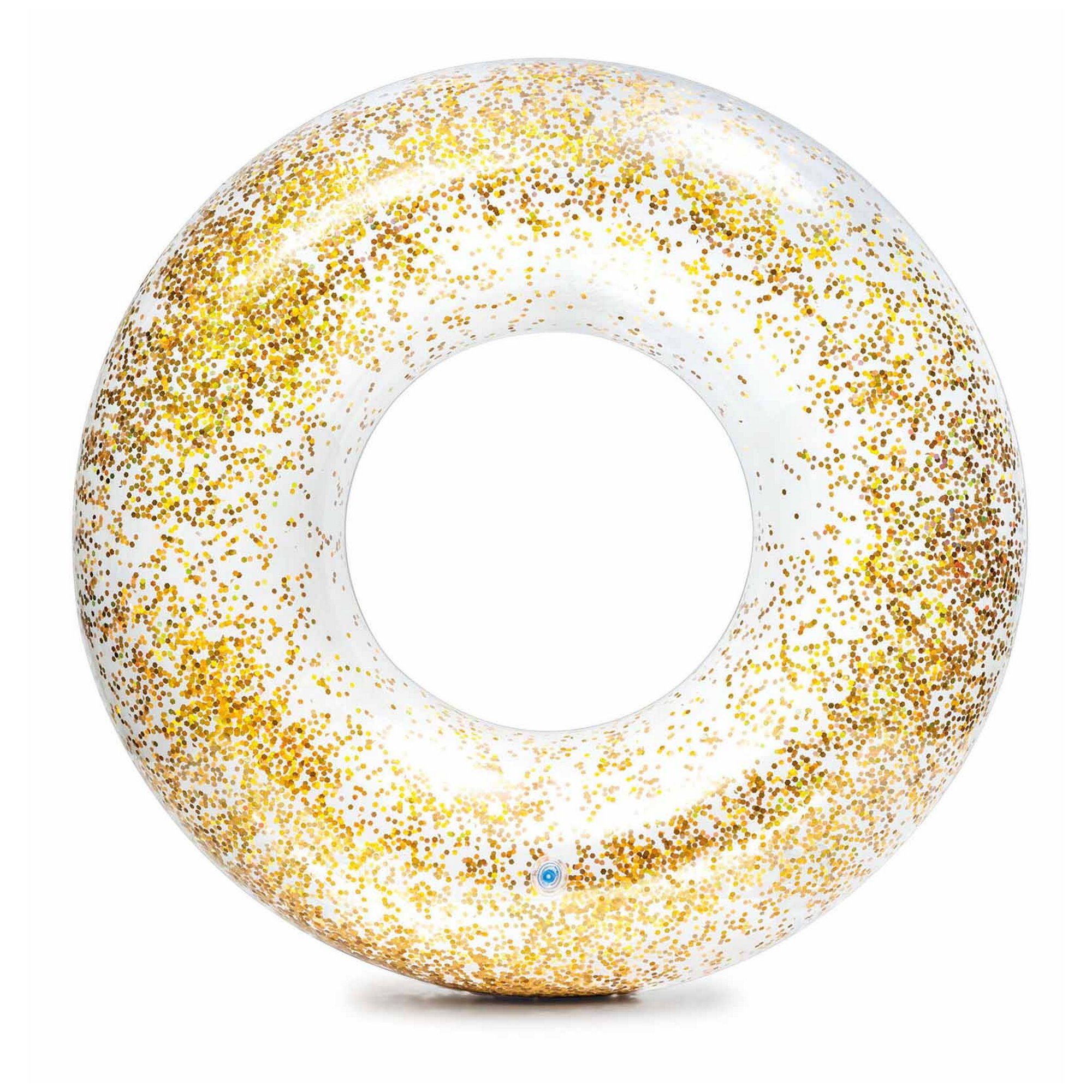 Intex Schwimmring INTEX Schwimmreifen Glitter transparent 107cm (1-tlg), Glitzer-Design