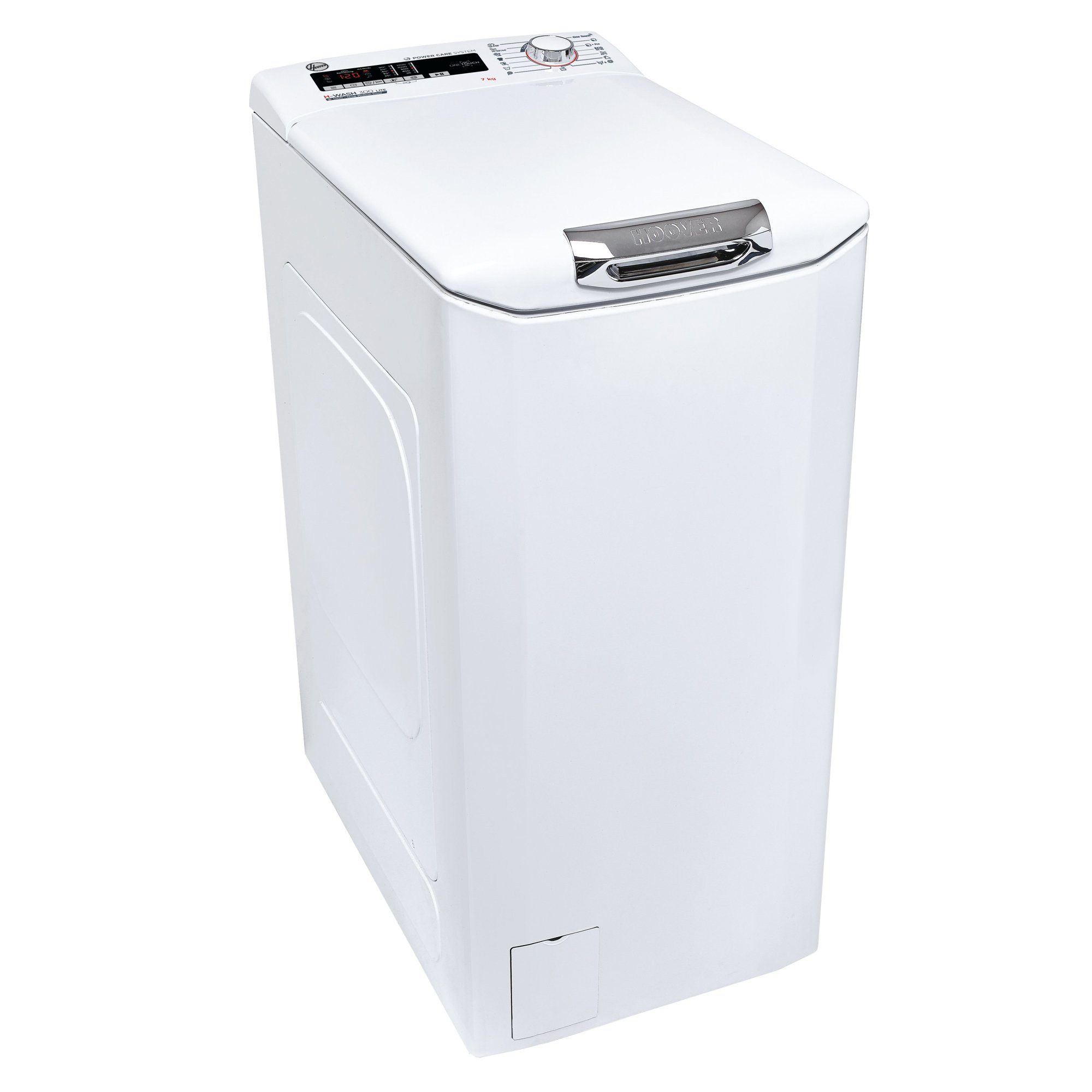 Hoover Waschmaschine Toplader H3TM 27TACET/1-S, 7 kg, 1200 U/min, Symbolblende, Mengenautomatik, 17 Programme