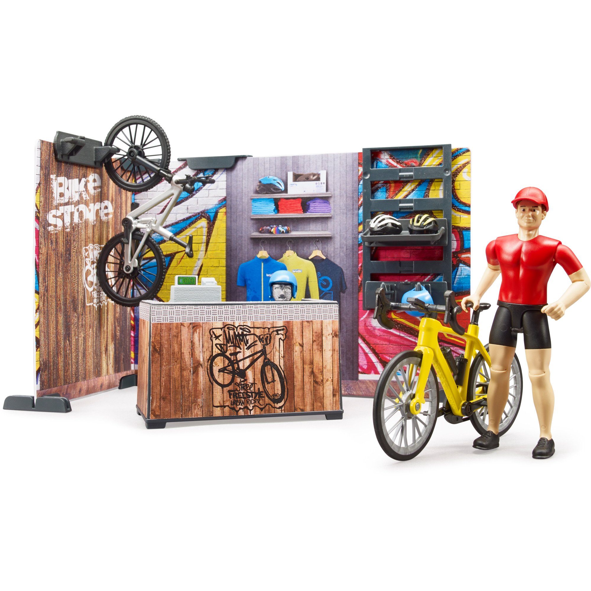 Bruder® Spielfigur bruder bworld Fahrradshop und Werkstatt