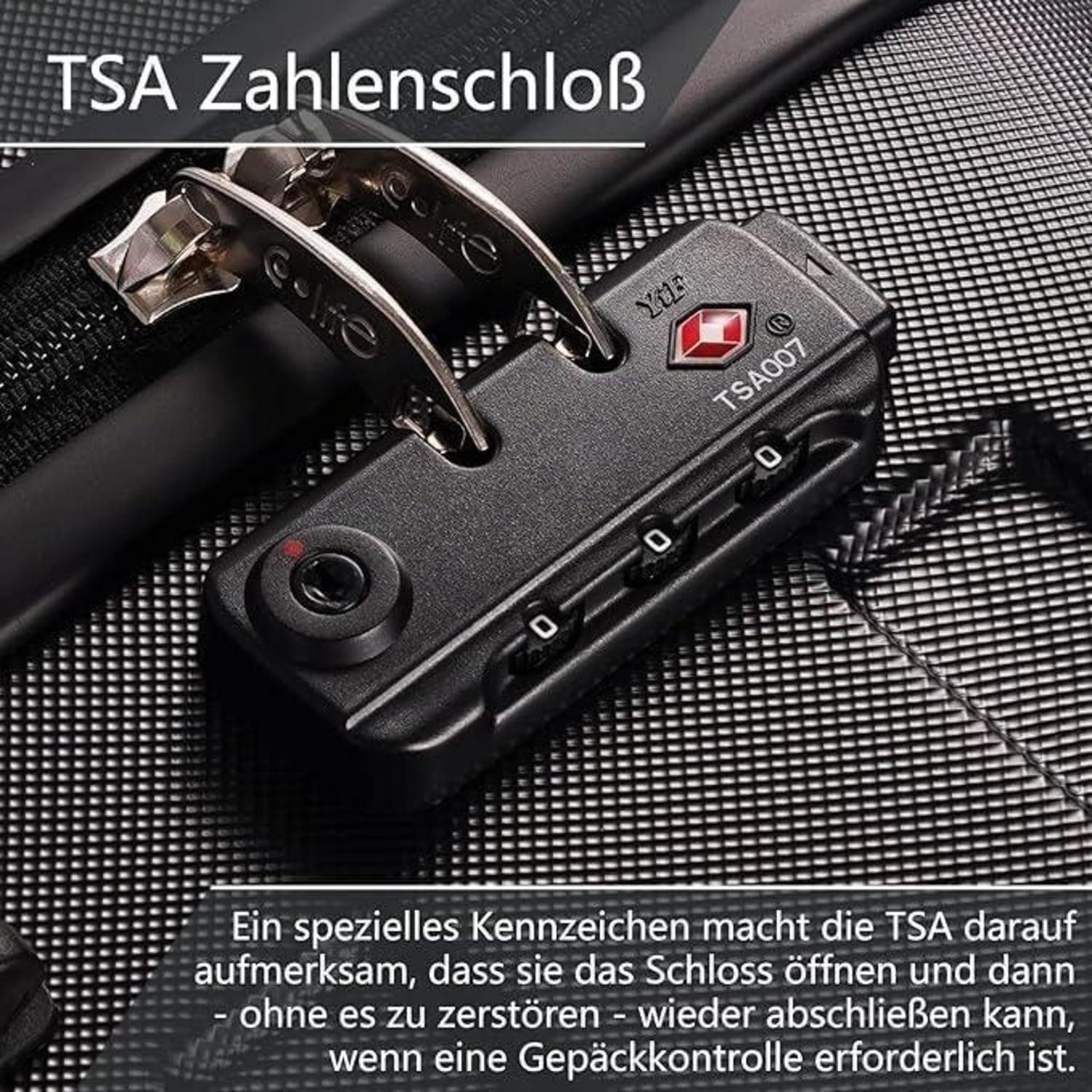LuxusKollektion Kofferset Koffer Hartschalenkoffer Trolley TSA Set-2tlg(M + L) Zitronengelb