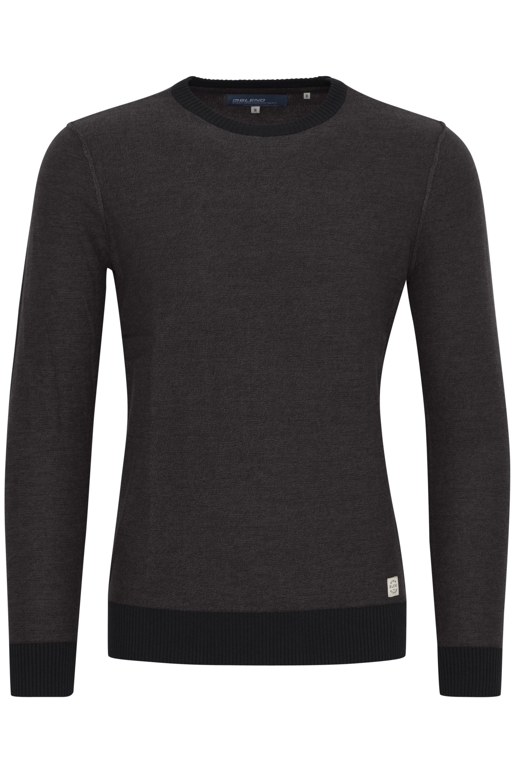 Blend Rundhalspullover BHNathan Strickpullover mit farblich abgesetzten Abs günstig online kaufen