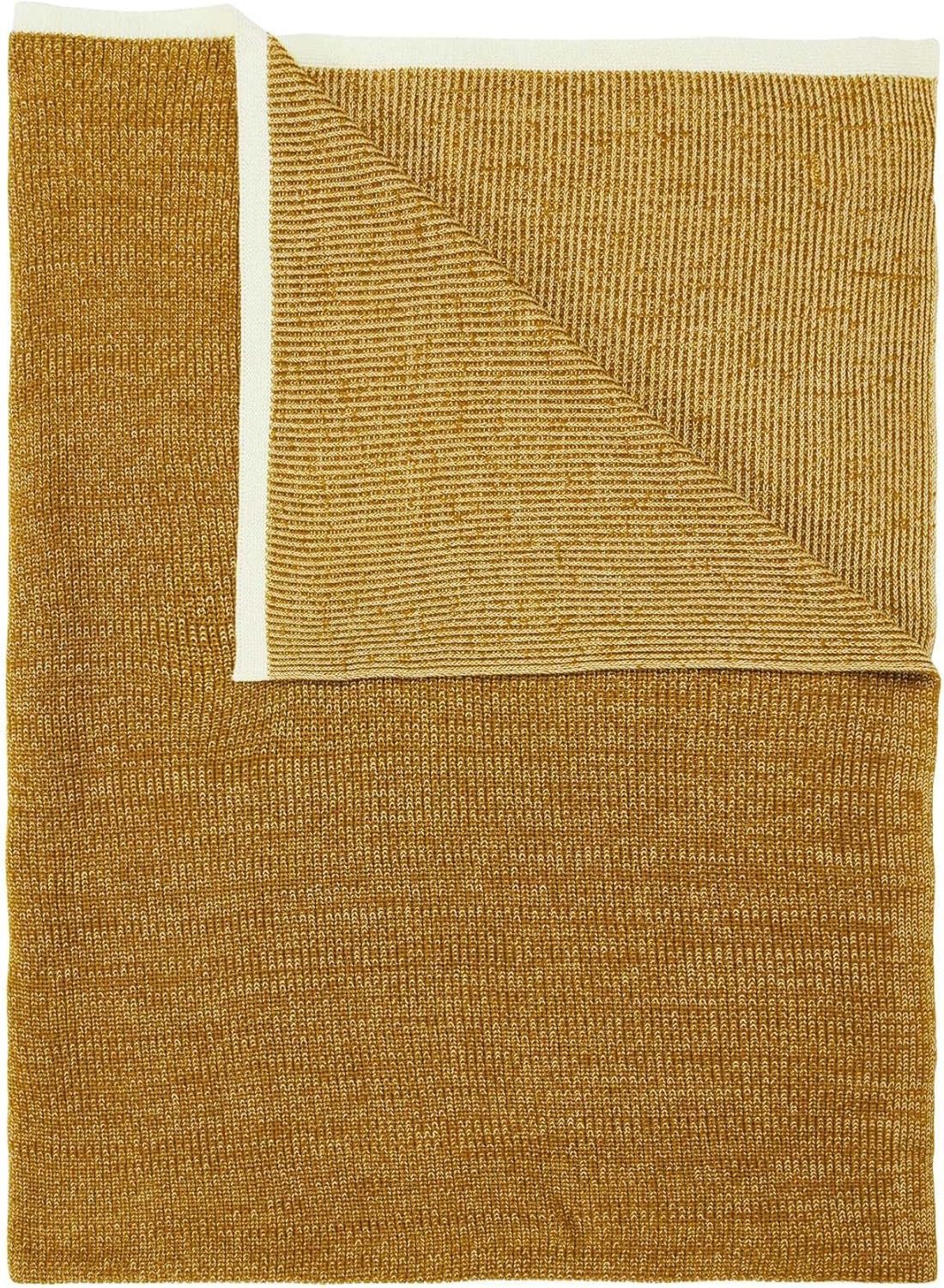 Plaid Rivar in Golden Yellow, Marc O'Polo Home, aus 100% Bio-Baumwolle