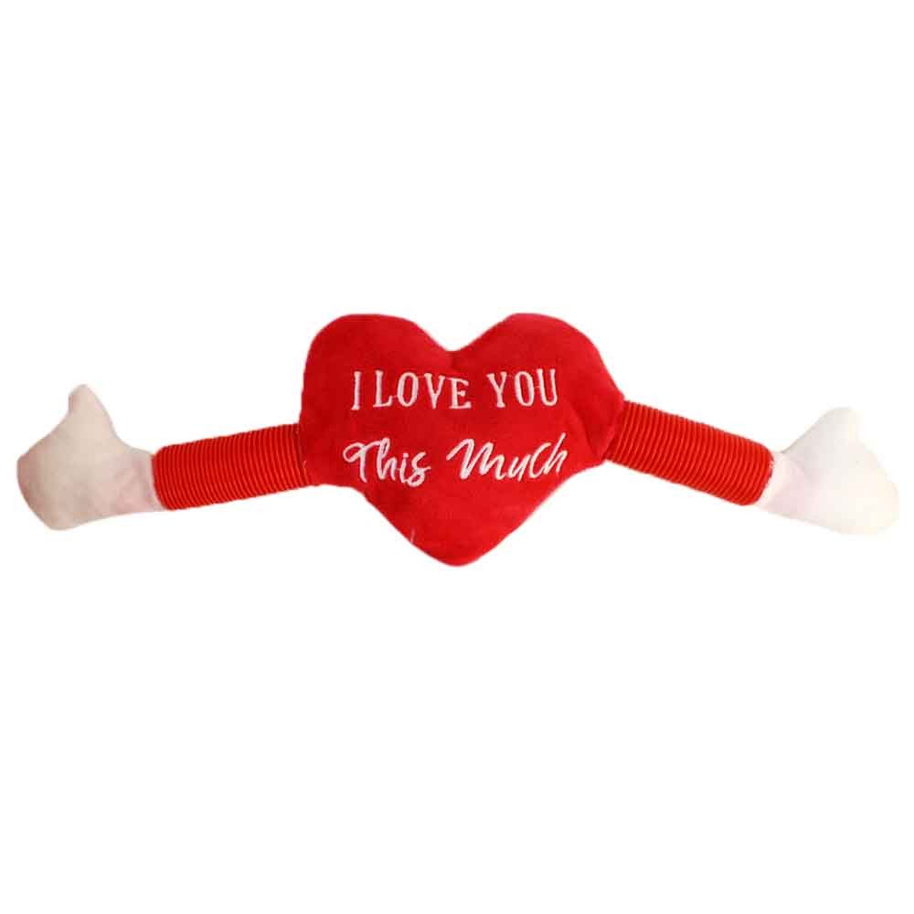 PMS Dekokissen Plüsch Herz mit Armen I love you this much - ca. 40 cm