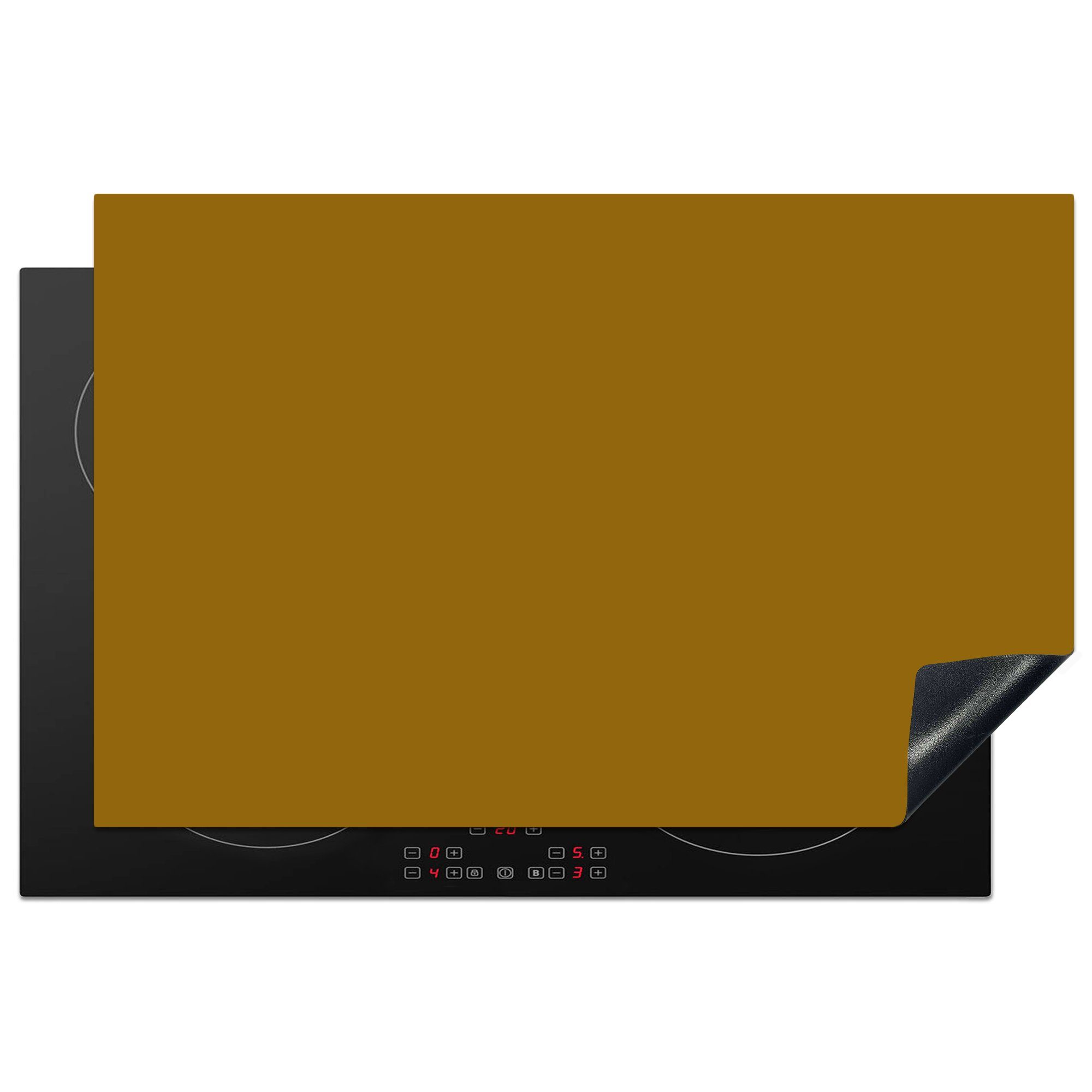 MuchoWow Herdblende-/Abdeckplatte Gold - Luxus - Interieur, Vinyl, (1 tlg), 81x52 cm, Induktionskochfeld Schutz für die küche, Ceranfeldabdeckung