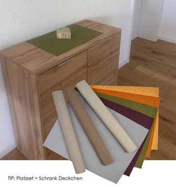 Platzset, Wunschton, beties, (1-St., 1 Stück), Tischset ca. 35x45 cm, unifarben, einfarbig silber