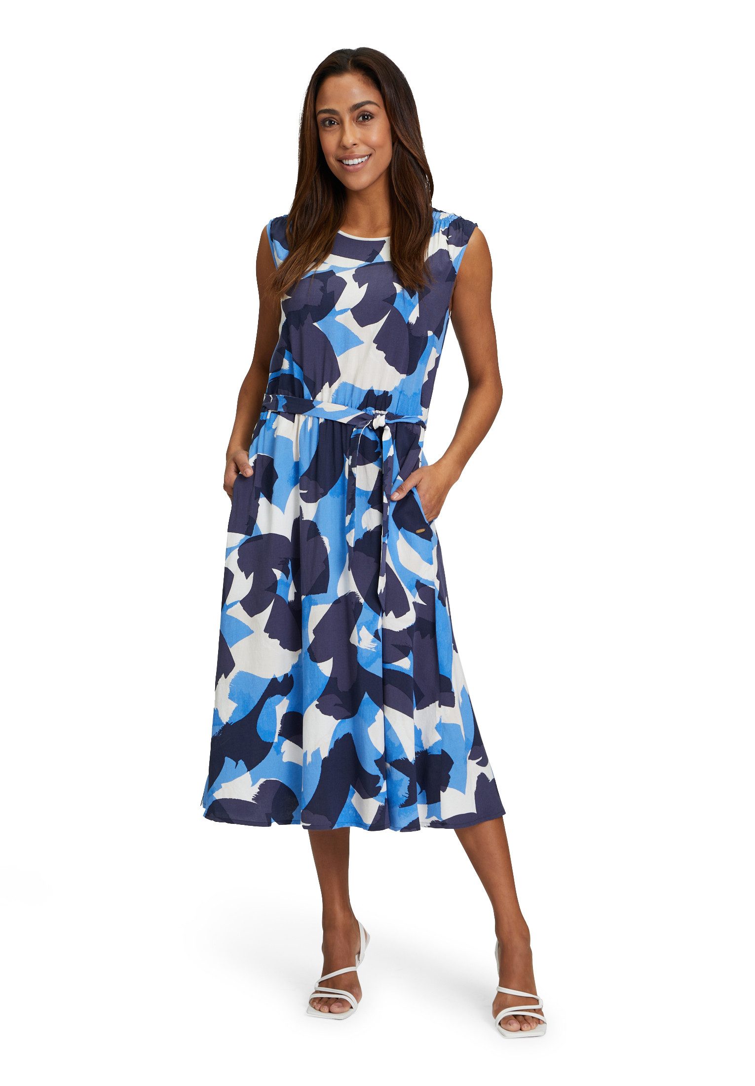 Betty&Co Sommerkleid Damen Sommerkleid mit Bindegürtel günstig online kaufen