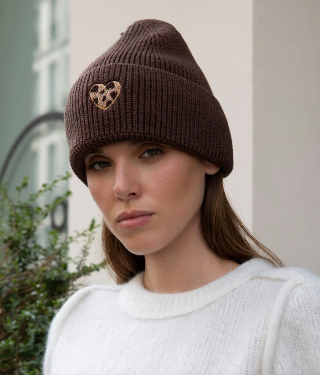 von Herzen Beanie Mütze mit Leoherzchen - Beanie Leoherz - Onesize - Geripp günstig online kaufen