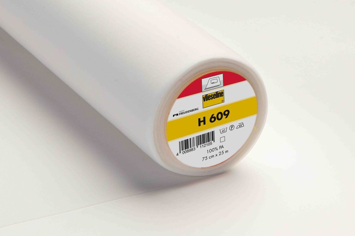 Stoff Vlieseline H 609 für elast. Oberstoffe Meterware weiß 75cm