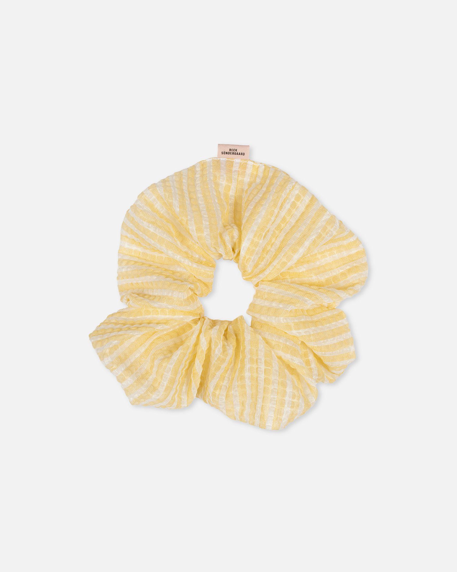 Becksöndergaard Haargummi Abrielle Scrunchie Damen mit Streifenmuster aus Polyamid - One Size Aspen Gold