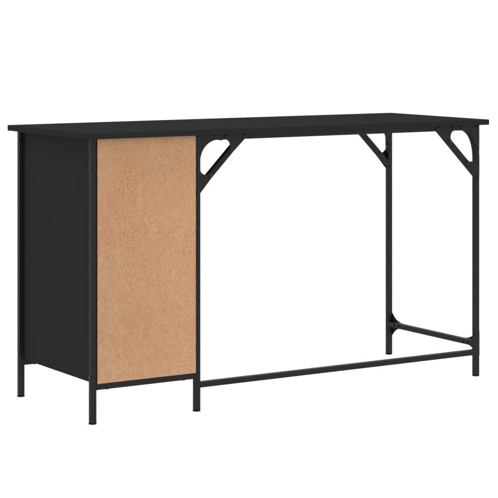 vidaXL Computertisch, Schreibtisch Schwarz 131x48x75 cm Holzwerkstoff