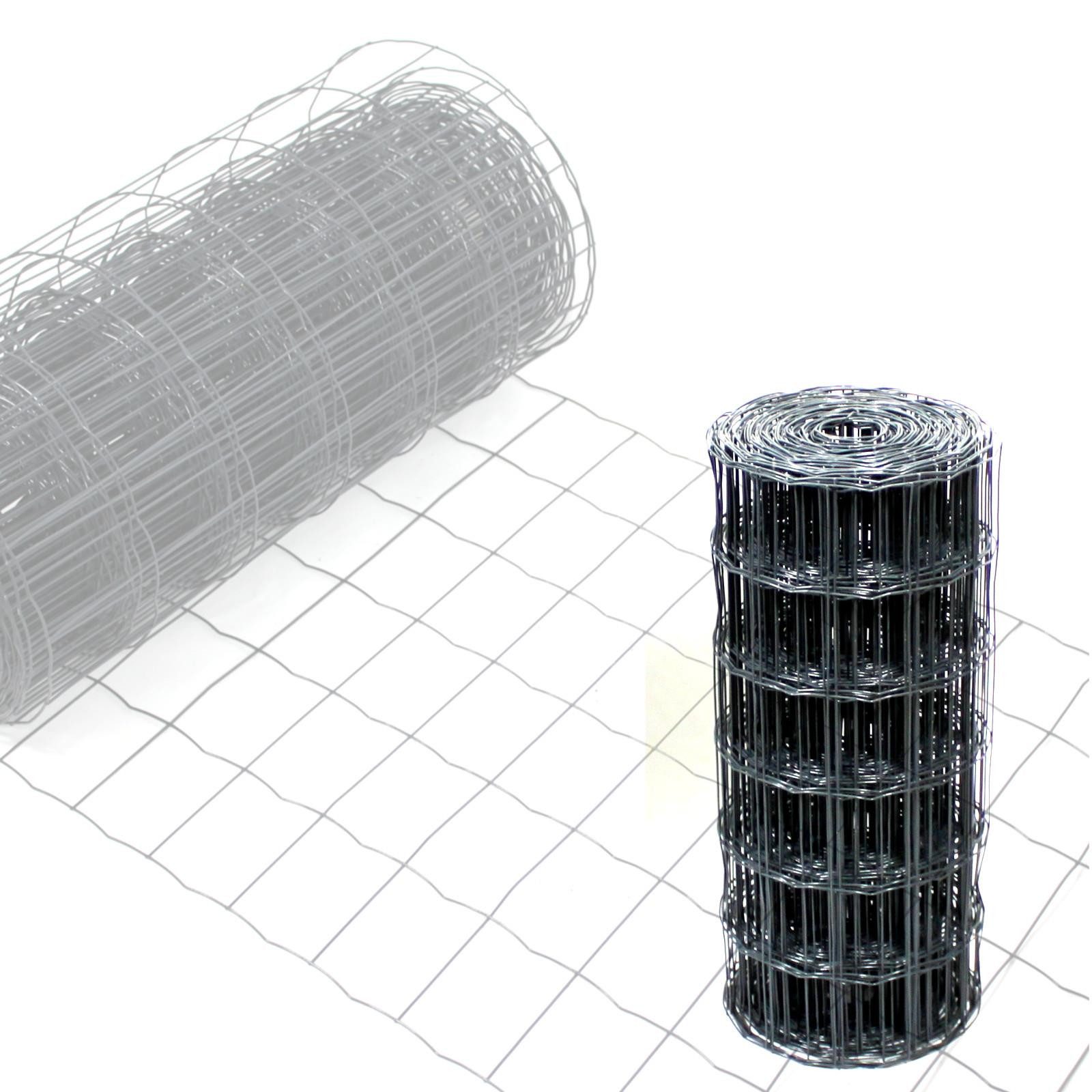ESTEXO Gartenzaun Maschendraht 0,6x10m Zaun Gitterzaun Schweißgitter Wildzaun RAL7016