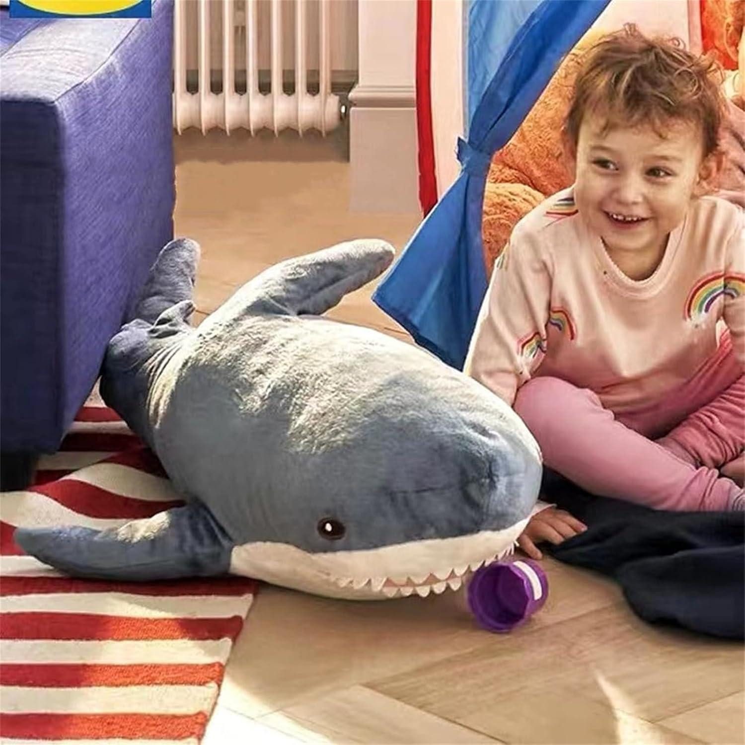 LuxusKollektion Kuscheltier Plüschtier Walhai Kuscheltier Plüsch Kissen Blau 75cm