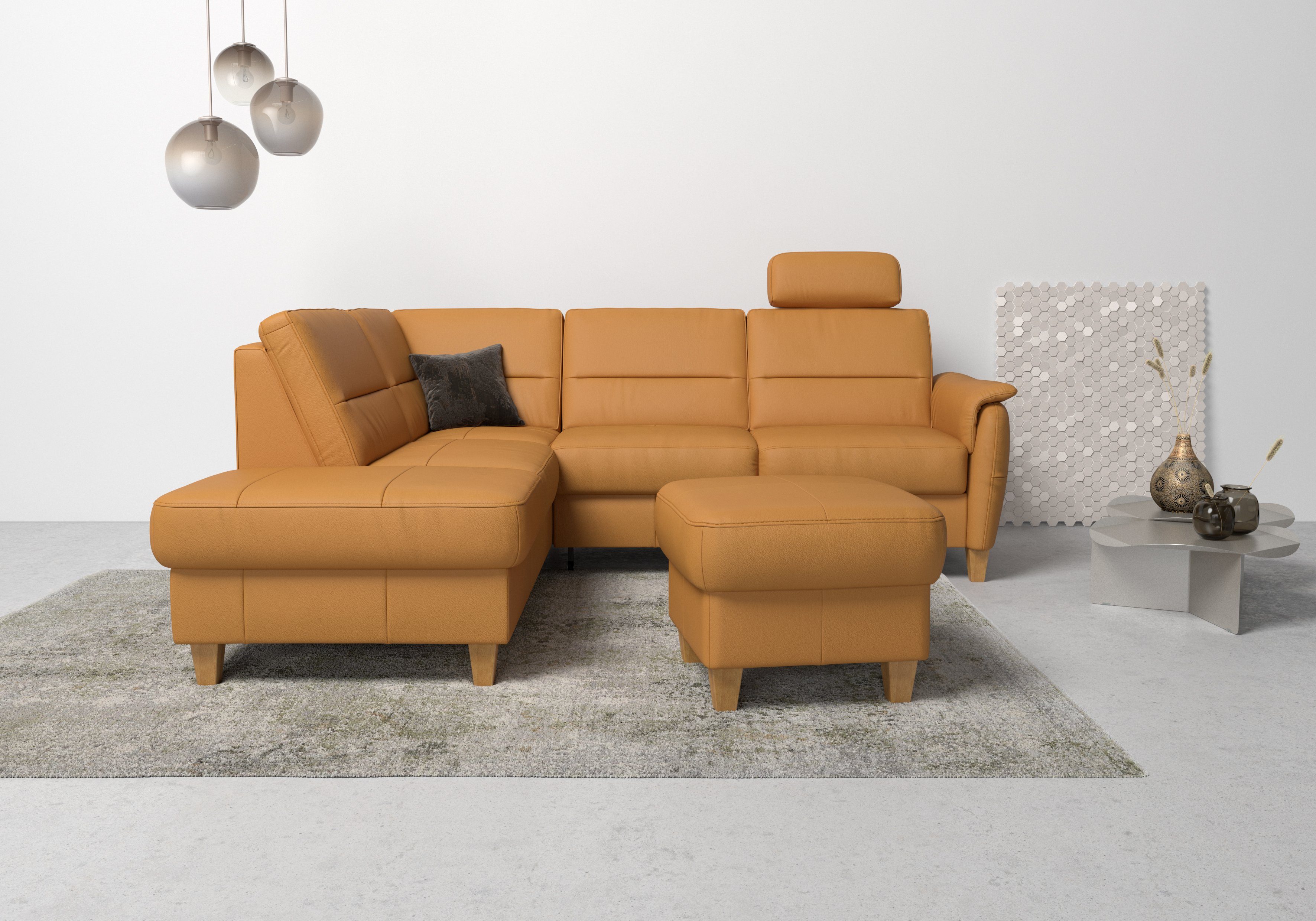 Home affaire Ecksofa Palmera L-Form, Federkern, günstig online kaufen
