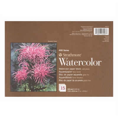 Strathmore Artist Papers™ Aquarellpapier 400 Series Watercolor, Block, 17,8 x 25,4 cm, 300 g/m², 15 Blatt