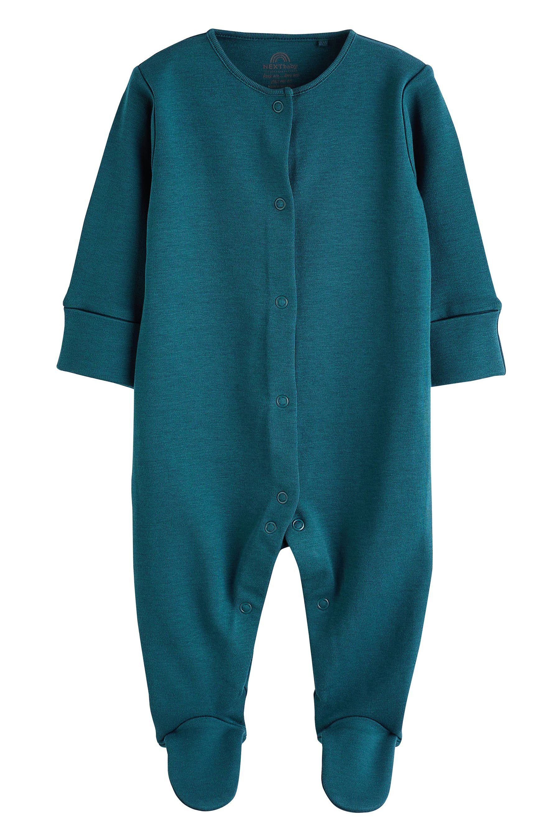 Next Schlafoverall Babyschlafanzüge aus Baumwolle im 3er-Pack (3-tlg)