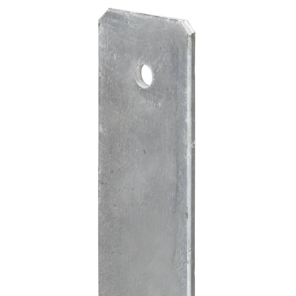 in Feuerverzinkter aus 7x6x60 cm), möbelando Silber Bodenanker 3000408, Stahl (LxBxH: