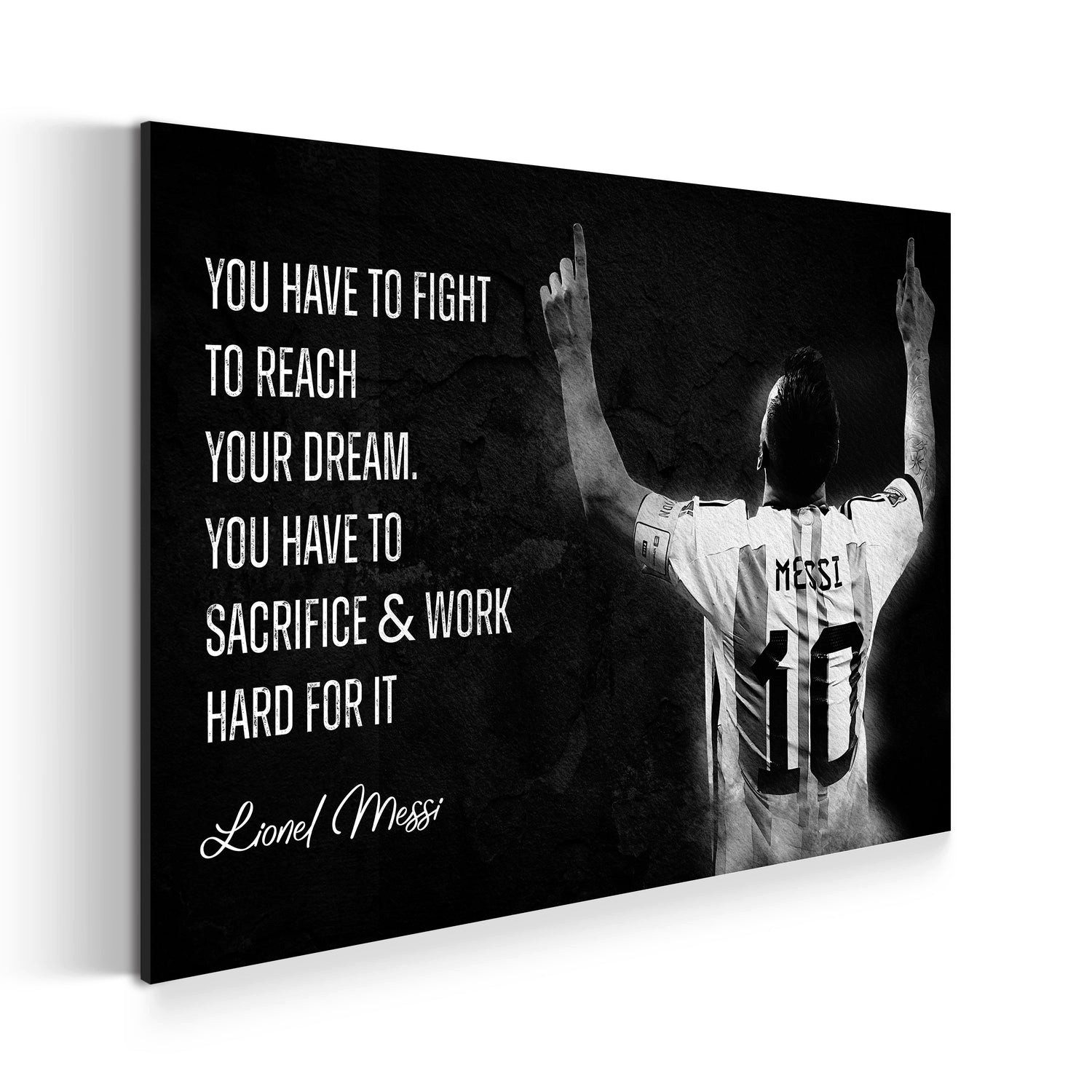 Artedinoi Leinwandbild Motivation Sport Fussball Messi Wandbild Leinwandbil günstig online kaufen