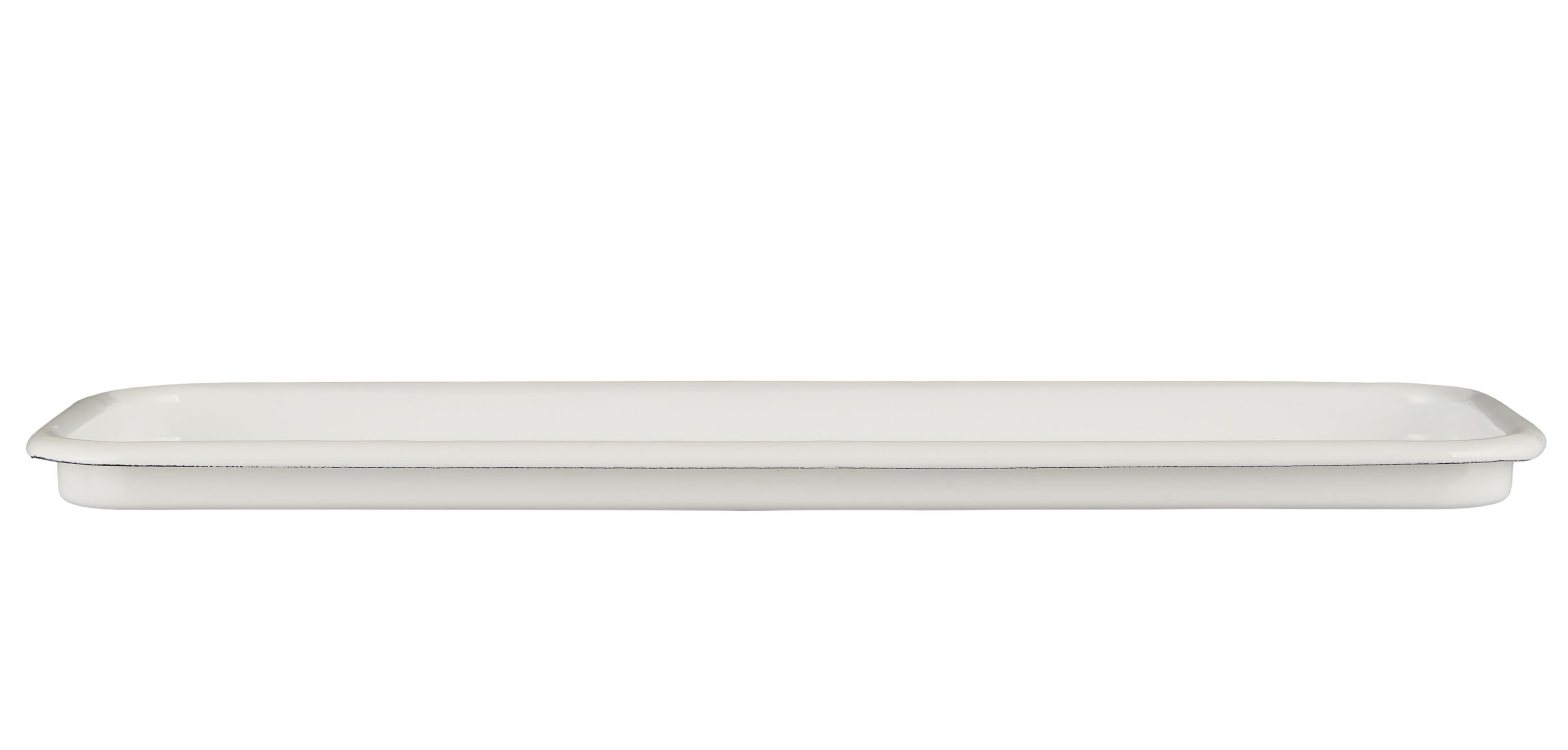 Ib Laursen Dekotablett Ib Laursen Tablett Platte Schale Untersetzer Ablage 12x35cm Emaille