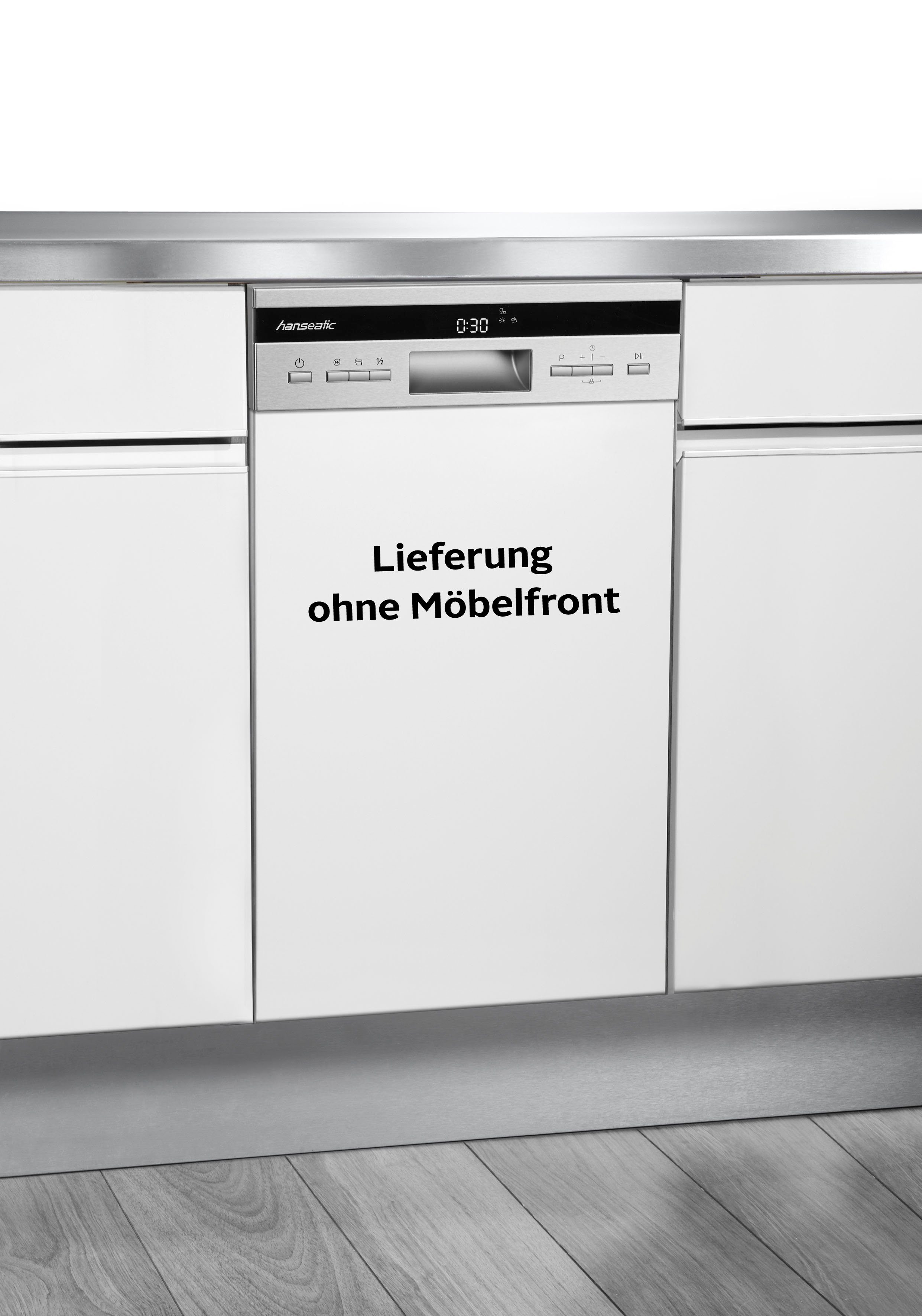 Hanseatic teilintegrierbarer Geschirrspüler HGTI4582D10J7736ES, 10 Maßgedecke